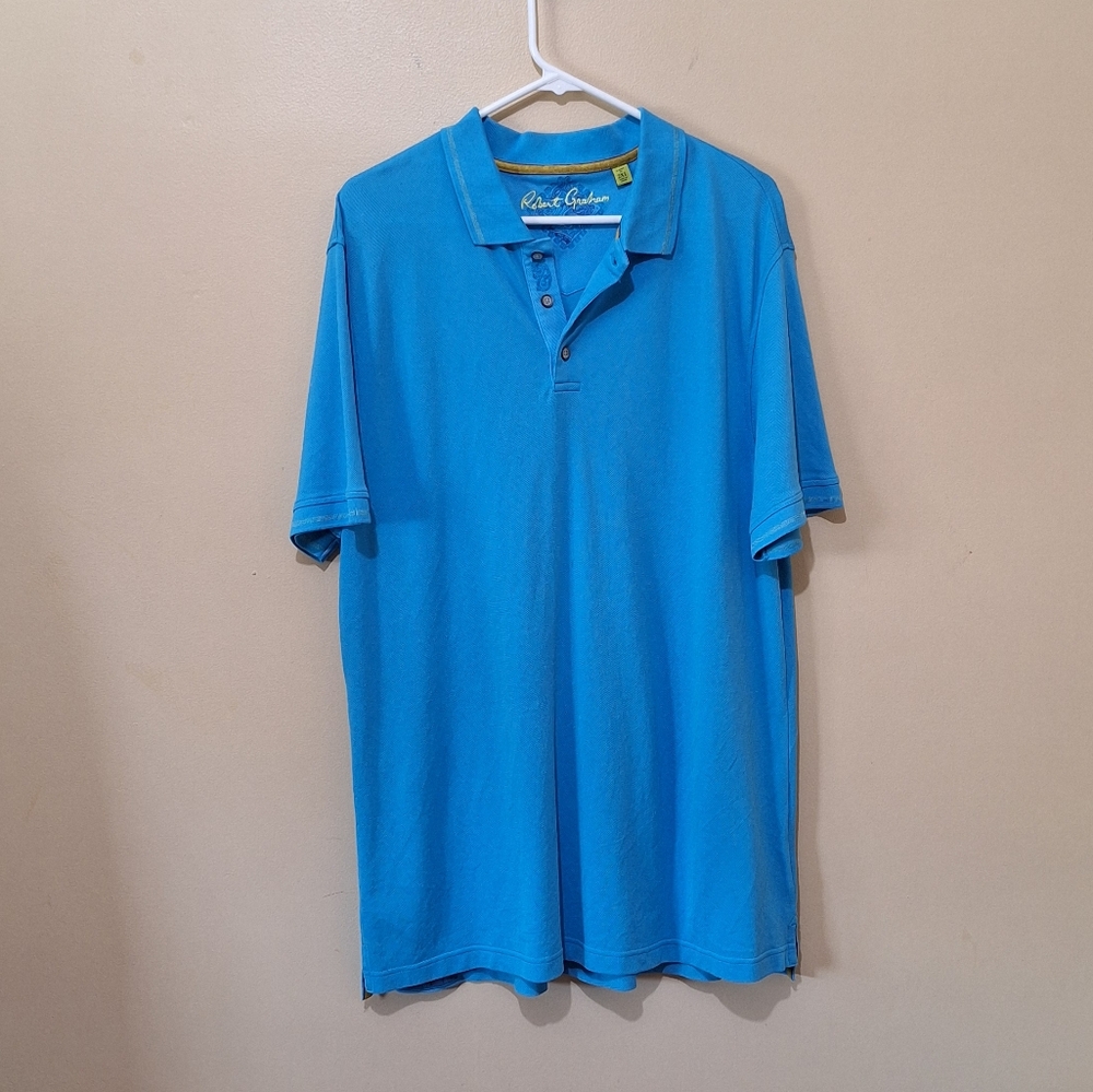 Robert Graham Blue Polo Shirt